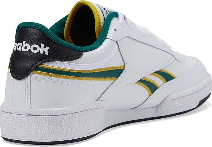 Reebok Lifestyle Club C Revenge Shoes White/Fierce Gold/Collegiate Green : Men's 8.5 - Women's 10 Medium, Leather - Image 4