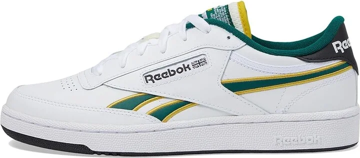 Reebok Lifestyle Club C Revenge Shoes White/Fierce Gold/Collegiate Green : Men's 8.5 - Women's 10 Medium, Leather - Image 6