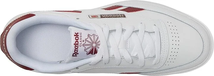 Reebok Lifestyle Club C Revenge Shoes White/Rich Maroon/White : Men's 13 - Women's 14.5 Medium, Leather - Image 2