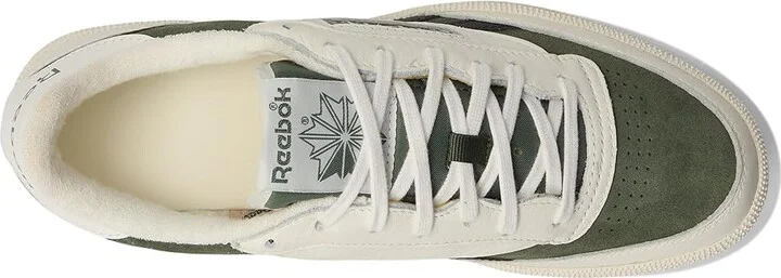 Reebok Lifestyle Club C Revenge Vintage II Athletic Shoes Chalk/Breakaway Green/Washed Black : Men's 7.5 - Women's 9 Medium, Leather - Image 2