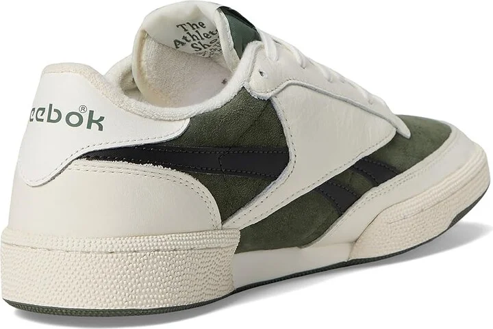 Reebok Lifestyle Club C Revenge Vintage II Athletic Shoes Chalk/Breakaway Green/Washed Black : Men's 7.5 - Women's 9 Medium, Leather - Image 4