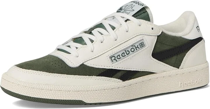Reebok Lifestyle Club C Revenge Vintage II Athletic Shoes Chalk/Breakaway Green/Washed Black : Men's 7.5 - Women's 9 Medium, Leather - Image 5