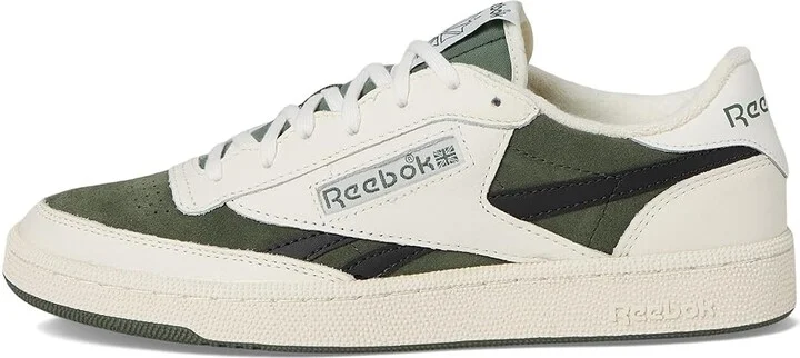 Reebok Lifestyle Club C Revenge Vintage II Athletic Shoes Chalk/Breakaway Green/Washed Black : Men's 7.5 - Women's 9 Medium, Leather - Image 6