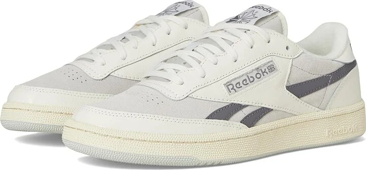 Reebok Lifestyle Club C Revenge Vintage II Athletic Shoes Chalk/Mist Grey/Overcast Grey : Men's 8.5 - Women's 10 Medium, Leather