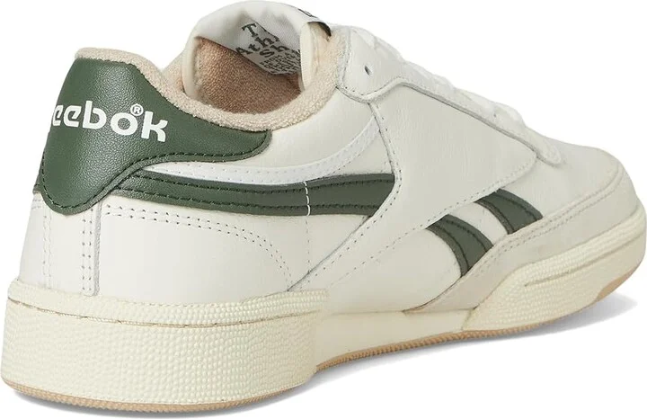Reebok Lifestyle Club C Revenge Vintage Shoes Chalk/Breakaway Green/Tan : Men's 4 - Women's 5.5 Medium, Leather - Image 4