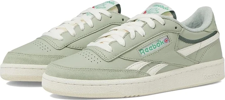 Reebok Lifestyle Club C Revenge Vintage Women's Shoes Vintage Green/Chalk/Grey : 10.5 B - Medium, Leather