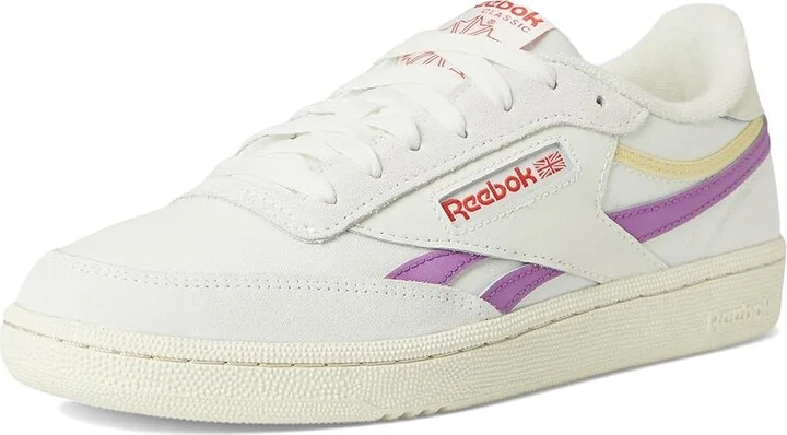 Reebok Lifestyle Club C Revenge Women's Shoes Chalk/Vintage Chalk/Purplerave : 5.5 B - Medium, Leather/Rubber - Image 5
