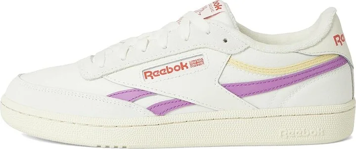 Reebok Lifestyle Club C Revenge Women's Shoes Chalk/Vintage Chalk/Purplerave : 5.5 B - Medium, Leather/Rubber - Image 6