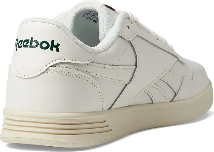 Reebok Lifestyle Court Advance Shoes Chalk/Dark Green/Flash Red : Men's 9 - Women's 10.5 Medium, Leather - Image 4