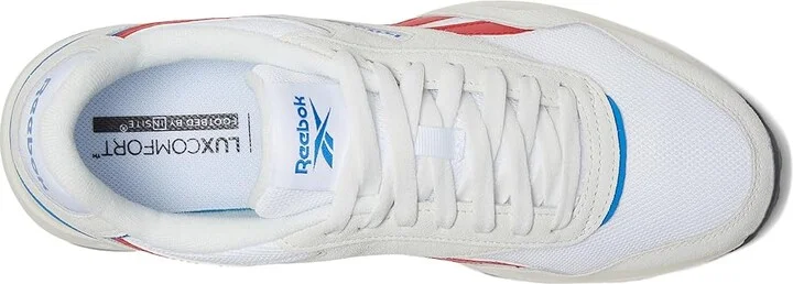 Reebok Lifestyle GL1100 Athletic Shoes Barely Grey/Vector Red/Kinetic Blue : Men's 9 - Women's 10.5 Medium, Leather - Image 2