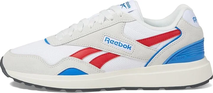 Reebok Lifestyle GL1100 Athletic Shoes Barely Grey/Vector Red/Kinetic Blue : Men's 9 - Women's 10.5 Medium, Leather - Image 6