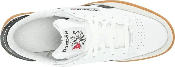 Reebok Lifestyle Men's Club C Revenge Vintage Men's Shoes White/Black/Gum : 4 D - Medium, Leather - Image 2