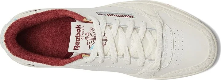 Reebok Lifestyle Phase Court Shoes Chalk/Vintage Chalk/Rich Maroon : Men's 9 - Women's 10.5 Medium, Leather - Image 2