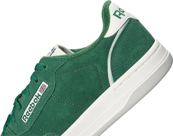 Reebok Lifestyle Phase Court Shoes Dark Green/Chalk/Bleached Yellow : Men's 12 - Women's 13.5 Medium, Leather - Image 7