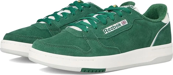 Reebok Lifestyle Phase Court Shoes Dark Green/Chalk/Bleached Yellow : Men's 12 - Women's 13.5 Medium, Leather