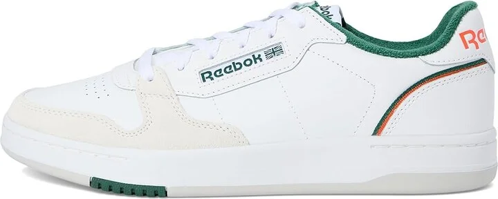 Reebok Lifestyle Phase Court Shoes White/White/Dark Green : Men's 9 - Women's 10.5 Medium, Leather - Image 6
