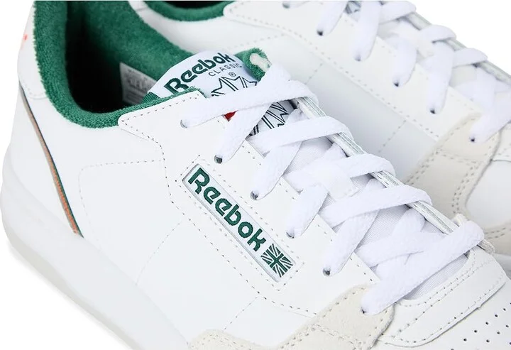 Reebok Lifestyle Phase Court Shoes White/White/Dark Green : Men's 9 - Women's 10.5 Medium, Leather - Image 7