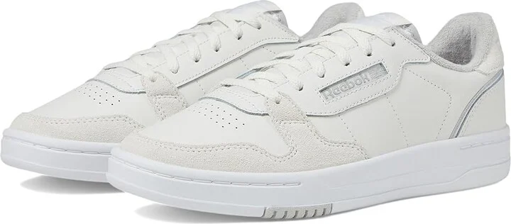 Reebok Lifestyle Phase Court Women's Shoes Barely Grey/Barely Grey/White : 9.5 B - Medium, Leather/Suede