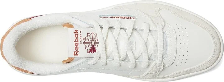 Reebok Lifestyle Phase Court Women's Shoes Chalk/Veryberry/Sunbaked Clay : 6.5 B - Medium, Leather/Suede - Image 2