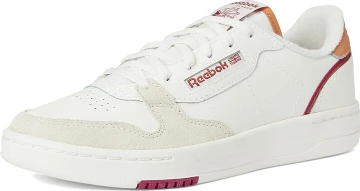 Reebok Lifestyle Phase Court Women's Shoes Chalk/Veryberry/Sunbaked Clay : 6.5 B - Medium, Leather/Suede - Image 5