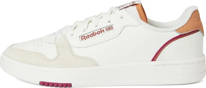 Reebok Lifestyle Phase Court Women's Shoes Chalk/Veryberry/Sunbaked Clay : 6.5 B - Medium, Leather/Suede - Image 6