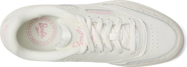 Reebok Lifestyle Reebok X Barbie Club C Extra Women's Shoes Chalk/Chalk/Astro Rose : 10.5 B - Medium, Leather - Image 2