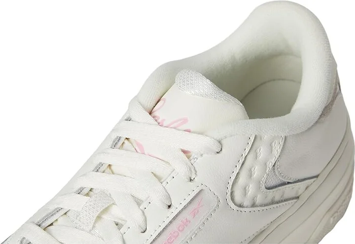 Reebok Lifestyle Reebok X Barbie Club C Extra Women's Shoes Chalk/Chalk/Astro Rose : 10.5 B - Medium, Leather - Image 7