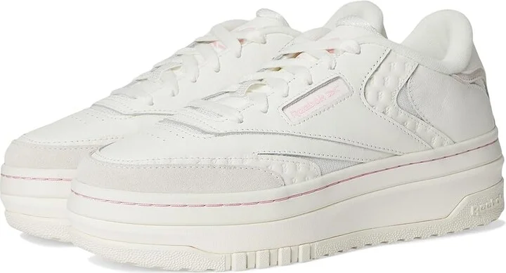 Reebok Lifestyle Reebok X Barbie Club C Extra Women's Shoes Chalk/Chalk/Astro Rose : 10.5 B - Medium, Leather