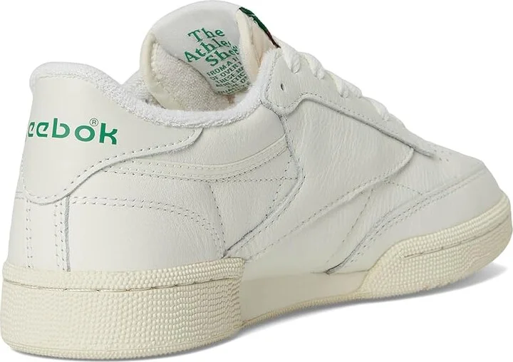 Reebok Lifestyle Women's Club C 85 Women's Shoes Chalk/Alabaster/Glen Green : 9.5 B - Medium, Leather - Image 4