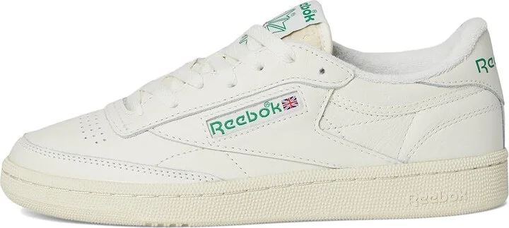 Reebok Lifestyle Women's Club C 85 Women's Shoes Chalk/Alabaster/Glen Green : 9.5 B - Medium, Leather - Image 6