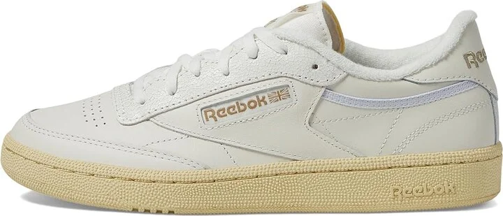Reebok Lifestyle Women's Club C 85 Women's Shoes Chalk/Weather Red White/Moon : 6.5 B - Medium, Leather - Image 6
