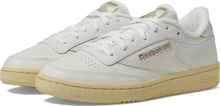 Reebok Lifestyle Women's Club C 85 Women's Shoes Chalk/Weather Red White/Moon : 6.5 B - Medium, Leather