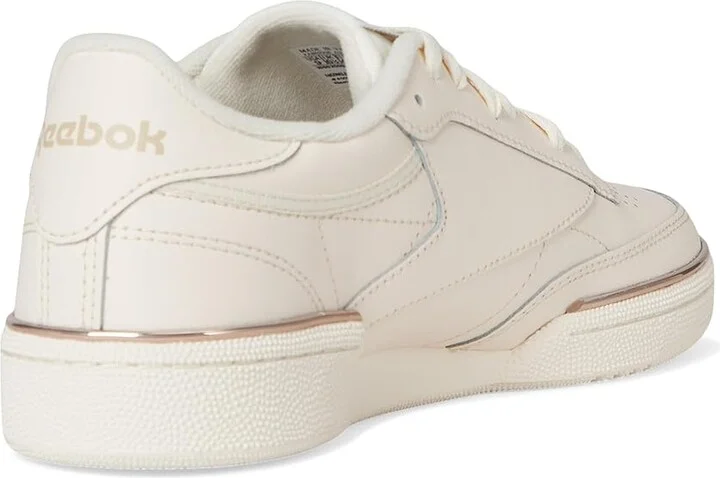 Reebok Lifestyle Women's Club C 85 Women's Shoes Vintage Chalk/Vintage Chalk/Chalk : 8 B - Medium, Leather - Image 4