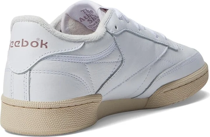 Reebok Lifestyle Women's Club C 85 Women's Shoes White/Chalk/Infused Lilac : 6 B - Medium, Leather - Image 4