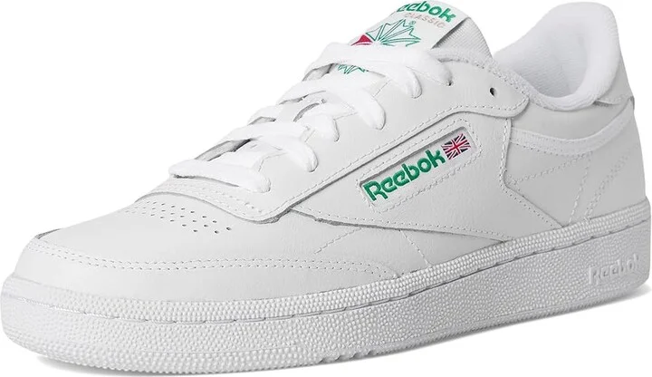 Reebok Lifestyle Women's Club C 85 Women's Shoes White/Glen Green : 8 B - Medium, Leather - Image 5