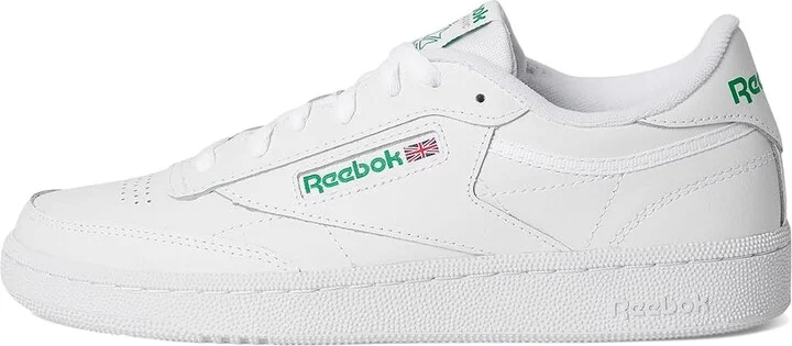 Reebok Lifestyle Women's Club C 85 Women's Shoes White/Glen Green : 8 B - Medium, Leather - Image 6