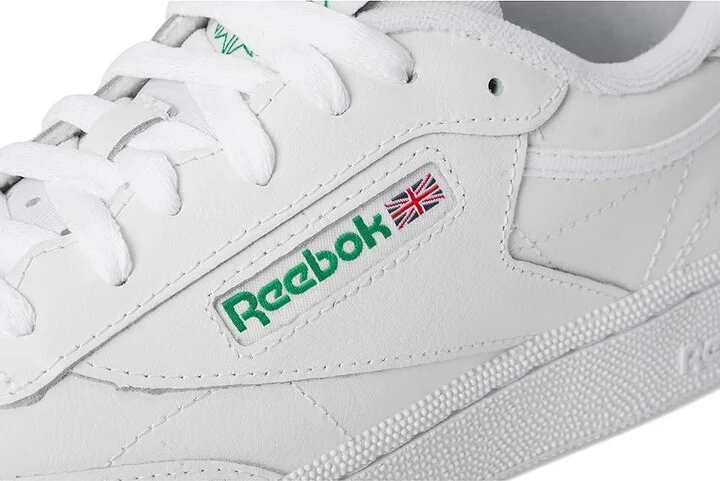 Reebok Lifestyle Women's Club C 85 Women's Shoes White/Glen Green : 8 B - Medium, Leather - Image 7