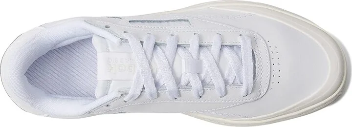 Reebok Lifestyle Women's Club C Double Geo Women's Shoes White/Chalk : 9.5 B - Medium, Leather - Image 2