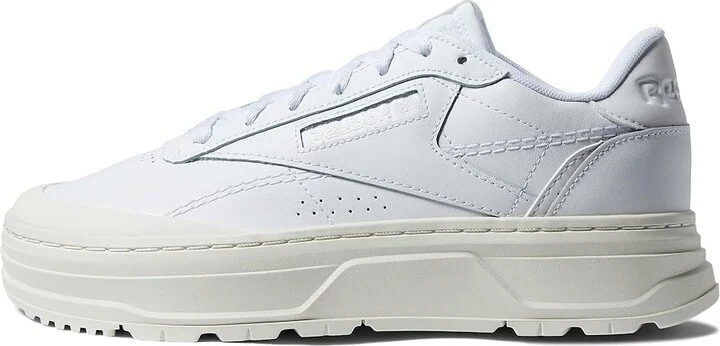 Reebok Lifestyle Women's Club C Double Geo Women's Shoes White/Chalk : 9.5 B - Medium, Leather - Image 6