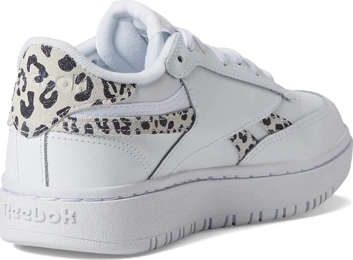 Reebok Lifestyle Women's Club C Double Revenge Women's Shoes White/Black/Pure Grey : 7.5 B - Medium, Leather - Image 4