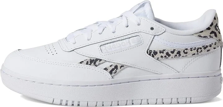 Reebok Lifestyle Women's Club C Double Revenge Women's Shoes White/Black/Pure Grey : 7.5 B - Medium, Leather - Image 6
