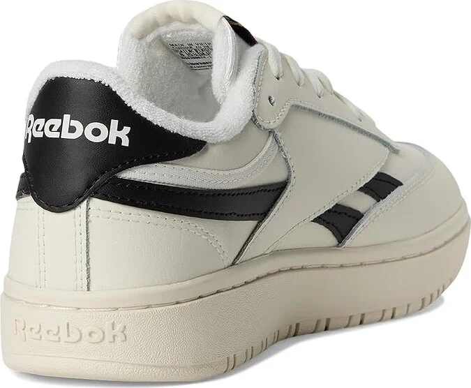 Reebok Lifestyle Women's Club C Double Women's Shoes Chalk/Core Black : 10 B - Medium, Leather - Image 4