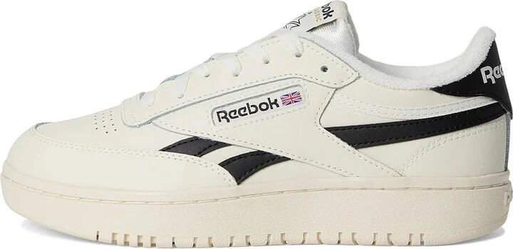 Reebok Lifestyle Women's Club C Double Women's Shoes Chalk/Core Black : 10 B - Medium, Leather - Image 6