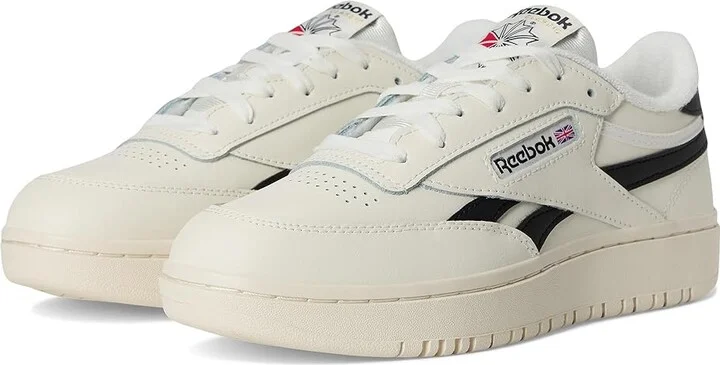 Reebok Lifestyle Women's Club C Double Women's Shoes Chalk/Core Black : 10 B - Medium, Leather