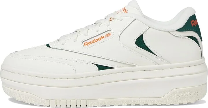 Reebok Lifestyle Women's Club C Extra Women's Shoes Dark Green/Pump Orange/Chalk : 10.5 B - Medium, Leather - Image 6