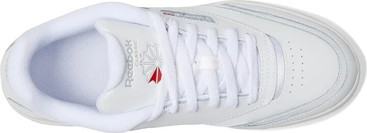Reebok Lifestyle Women's Club C Extra Women's Shoes White/Pure Grey : 9 B - Medium, Leather - Image 2