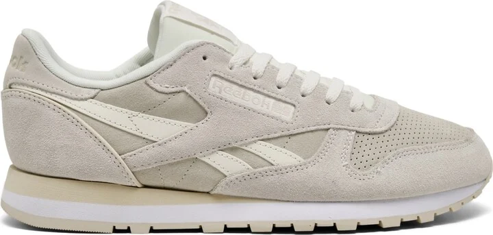 Reebok Men's Classic Leather Casual Sneakers from Finish Line - Chalk, Sand, White - Image 2