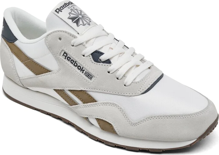 Reebok Men's Classic Nylon Casual Sneakers from Finish Line - Chalk, Utility Brown, Beige