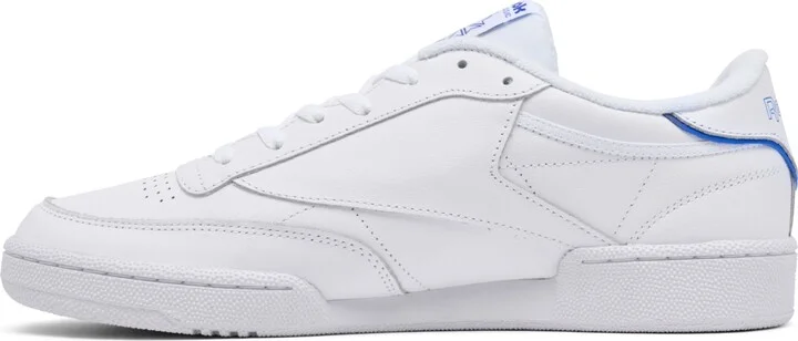 Reebok Men's Club C 85 Casual Sneakers from Finish Line - White, Blue - Image 3