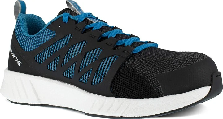 Reebok Men's Fusion Flexweave Composite Toe Eh Athletic Black/Blue - 10.5 Wide